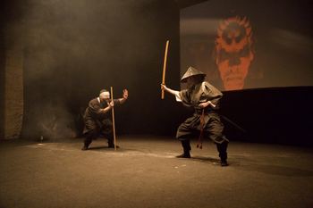 Exhibition (enbu) of classical Japanese martial arts with traditional weapons