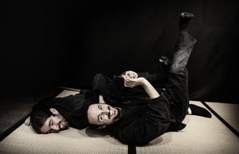 Taijutsu technique at Bujinkan Matsukaze Dojo, Barcelona